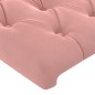 Testiera ad Orecchio Rosa 163x16x78/88 cm in Velluto