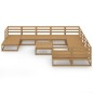 vidaXL Set Divani da Giardino 11 pz in Legno Massello di Pino