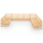 vidaXL Set Divani da Giardino 11 pz in Legno Massello di Pino vidaXL Set Divani da Giardino 11 pz in Legno Massello di Pino