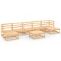 vidaXL Set Divani da Giardino 8 pz in Legno Massello di Pino vidaXL Set Divani da Giardino 8 pz in Legno Massello di Pino