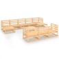 vidaXL Set Divani da Giardino 11 pz in Legno Massello di Pino vidaXL Set Divani da Giardino 11 pz in Legno Massello di Pino