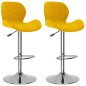 vidaXL Sgabelli da Bar 2 pz Giallo Senape in Velluto vidaXL Sgabelli da Bar 2 pz Giallo Senape in Velluto