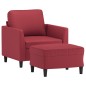 vidaXL Poltrona con Poggiapiedi Rosso Vino 60 cm in Similpelle vidaXL Poltrona con Poggiapiedi Rosso Vino 60 cm in Similpelle
