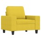 vidaXL Poltrona con Poggiapiedi Giallo Chiaro 60 cm in Tessuto vidaXL Poltrona con Poggiapiedi Giallo Chiaro 60 cm in Tessuto