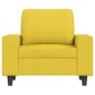 vidaXL Poltrona con Poggiapiedi Giallo Chiaro 60 cm in Tessuto vidaXL Poltrona con Poggiapiedi Giallo Chiaro 60 cm in Tessuto