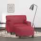 vidaXL Poltrona con Poggiapiedi Rosso Vino 60 cm in Similpelle vidaXL Poltrona con Poggiapiedi Rosso Vino 60 cm in Similpelle