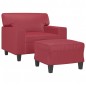 vidaXL Poltrona con Poggiapiedi Rosso Vino 60 cm in Similpelle vidaXL Poltrona con Poggiapiedi Rosso Vino 60 cm in Similpelle