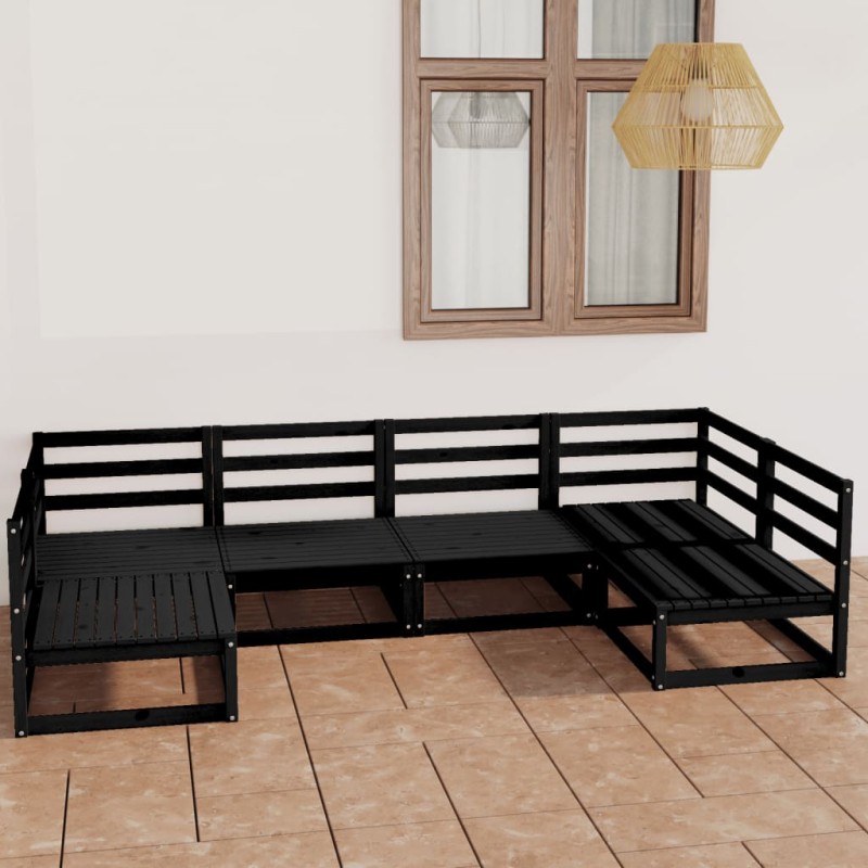 vidaXL Set Divani da Giardino 6 pz in Legno Massello di Pino vidaXL Set Divani da Giardino 6 pz in Legno Massello di Pino