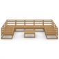 vidaXL Set Divani da Giardino 10 pz in Legno Massello di Pino