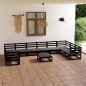 vidaXL Set Divani da Giardino 11 pz in Legno Massello di Pino