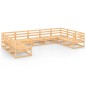 vidaXL Set Divani da Giardino 9 pz in Legno Massello di Pino vidaXL Set Divani da Giardino 9 pz in Legno Massello di Pino