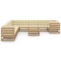 vidaXL Set Salotto Giardino e Cuscini 11 pz Legno Massello Pino Ambra vidaXL Set Salotto Giardino e Cuscini 11 pz Legno Massello Pino Ambra