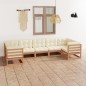 vidaXL Set Salotto Giardino e Cuscini 7 pz Legno Massello Pino Ambra vidaXL Set Salotto Giardino e Cuscini 7 pz Legno Massello Pino Ambra
