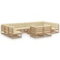 vidaXL Set Salotto Giardino e Cuscini 13 pz Legno Massello Pino Ambra vidaXL Set Salotto Giardino e Cuscini 13 pz Legno Massello Pino Ambra