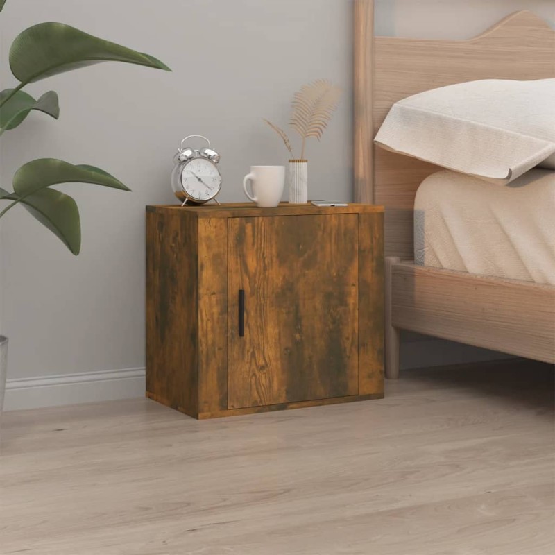 Comodino a Muro Rovere Fumo 50x30x47 cm Comodino a Muro Rovere Fumo 50x30x47 cm