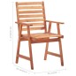 vidaXL Sedie da Pranzo da Esterni con Cuscini 6 pz Massello di Acacia vidaXL Sedie da Pranzo da Esterni con Cuscini 6 pz Massello di Acacia