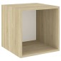 vidaXL Set Mobili TV 5 pz Bianco e Rovere Sonoma in Legno Multistrato vidaXL Set Mobili TV 5 pz Bianco e Rovere Sonoma in Legno Multistrato