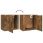 Comodino a Muro Rovere Fumo 50x30x47 cm Comodino a Muro Rovere Fumo 50x30x47 cm