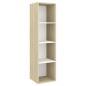vidaXL Set Mobili TV 5 pz Bianco e Rovere Sonoma in Legno Multistrato vidaXL Set Mobili TV 5 pz Bianco e Rovere Sonoma in Legno Multistrato