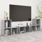 vidaXL Set Mobile TV 6 pz Grigio Cemento in Legno Multistrato vidaXL Set Mobile TV 6 pz Grigio Cemento in Legno Multistrato
