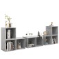vidaXL Set Mobile TV 6 pz Grigio Cemento in Legno Multistrato vidaXL Set Mobile TV 6 pz Grigio Cemento in Legno Multistrato
