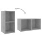 vidaXL Set Mobile TV 6 pz Grigio Cemento in Legno Multistrato vidaXL Set Mobile TV 6 pz Grigio Cemento in Legno Multistrato