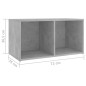 vidaXL Set Mobile TV 6 pz Grigio Cemento in Legno Multistrato vidaXL Set Mobile TV 6 pz Grigio Cemento in Legno Multistrato
