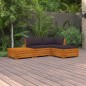 vidaXL Set Divani da Giardino 4 pz con Cuscini in Massello di Acacia vidaXL Set Divani da Giardino 4 pz con Cuscini in Massello di Acacia