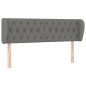 Testiera ad Orecchio Grigio Scuro 147x23x78/88 cm in Tessuto Testiera ad Orecchio Grigio Scuro 147x23x78/88 cm in Tessuto