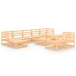 vidaXL Set Divani da Giardino 10 pz in Legno Massello di Pino vidaXL Set Divani da Giardino 10 pz in Legno Massello di Pino