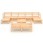 vidaXL Set Divani da Giardino 10 pz in Legno Massello di Pino vidaXL Set Divani da Giardino 10 pz in Legno Massello di Pino