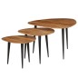 vidaXL Set Tavolini da Salotto 3 pz in Legno Massello d'Acacia vidaXL Set Tavolini da Salotto 3 pz in Legno Massello d'Acacia