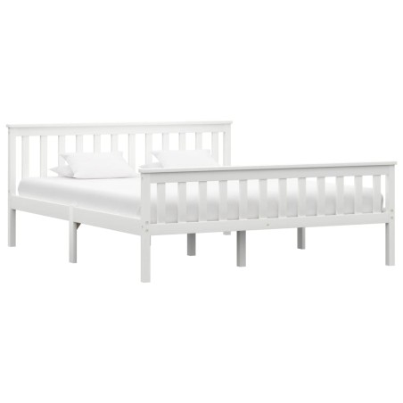 vidaXL Giroletto senza Materasso Bianco 160x200 cm in Legno di Pino
