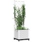 vidaXL Fioriera da Giardino con Graticcio Bianco 40x40x136 cm PP vidaXL Fioriera da Giardino con Graticcio Bianco 40x40x136 cm PP