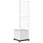 vidaXL Fioriera da Giardino con Graticcio Bianco 40x40x136 cm PP vidaXL Fioriera da Giardino con Graticcio Bianco 40x40x136 cm PP