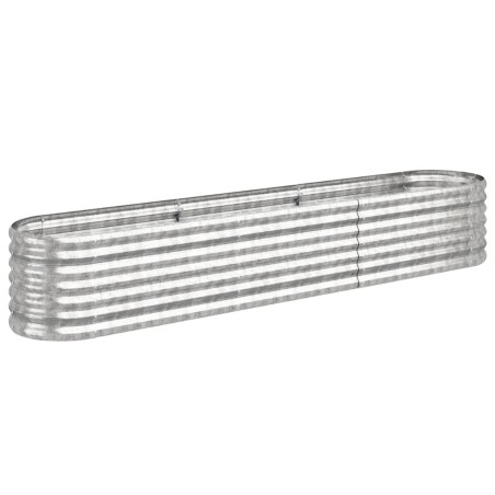 vidaXL Letto Giardino Acciaio Verniciato a Polvere 224x40x36cm Argento