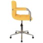 vidaXL Sedia da Pranzo Girevole Giallo Senape in Tessuto vidaXL Sedia da Pranzo Girevole Giallo Senape in Tessuto