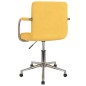 vidaXL Sedia da Pranzo Girevole Giallo Senape in Tessuto vidaXL Sedia da Pranzo Girevole Giallo Senape in Tessuto