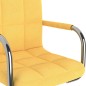 vidaXL Sedia da Pranzo Girevole Giallo Senape in Tessuto vidaXL Sedia da Pranzo Girevole Giallo Senape in Tessuto