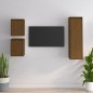 Mobili Porta TV 3 pz Marrone Miele in Legno Massello di Pino Mobili Porta TV 3 pz Marrone Miele in Legno Massello di Pino