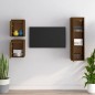 Mobili Porta TV 3 pz Marrone Miele in Legno Massello di Pino Mobili Porta TV 3 pz Marrone Miele in Legno Massello di Pino