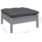 vidaXL Set Divani da Giardino 5 pz con Cuscini Antracite Legno di Pino vidaXL Set Divani da Giardino 5 pz con Cuscini Antracite Legno di Pino