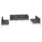 vidaXL Set Salotto da Giardino 7pz con Cuscini Legno Massello di Pino