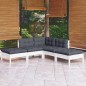 vidaXL Set Divani da Giardino 5 pz con Cuscini Legno Massello di Pino vidaXL Set Divani da Giardino 5 pz con Cuscini Legno Massello di Pino