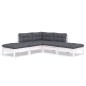 vidaXL Set Divani da Giardino 5 pz con Cuscini Legno Massello di Pino vidaXL Set Divani da Giardino 5 pz con Cuscini Legno Massello di Pino
