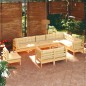 vidaXL Set Divani da Giardino 10 pz con Cuscini Crema in Massello di Pino vidaXL Set Divani da Giardino 10 pz con Cuscini Crema in Massello di Pino