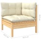 vidaXL Set Divani da Giardino 10 pz con Cuscini Crema in Massello di Pino vidaXL Set Divani da Giardino 10 pz con Cuscini Crema in Massello di Pino