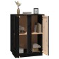 Credenza Nera 60x35x80 cm in Legno Massello di Pino Credenza Nera 60x35x80 cm in Legno Massello di Pino