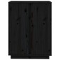 Credenza Nera 60x35x80 cm in Legno Massello di Pino Credenza Nera 60x35x80 cm in Legno Massello di Pino