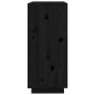 Credenza Nera 60x35x80 cm in Legno Massello di Pino Credenza Nera 60x35x80 cm in Legno Massello di Pino